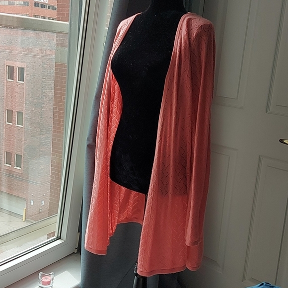 Garnet Hill lacey cashmere cardigan - Picture 9 of 15